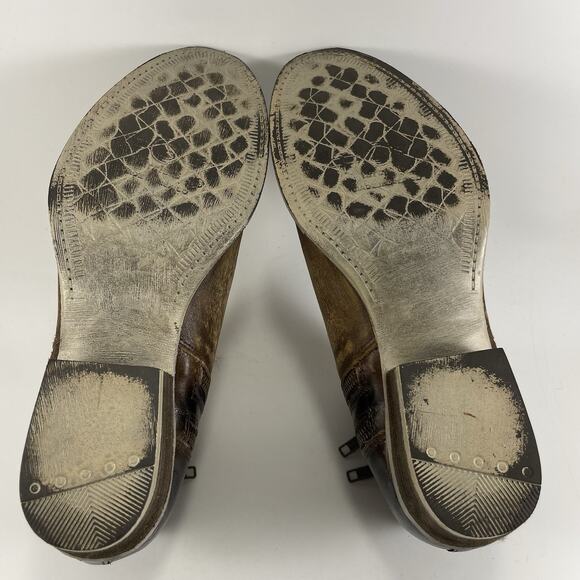 Circle G Corral Womens Burnished Brown Double Zip Boot Womens Size 9.5 - Picture 7 of 11